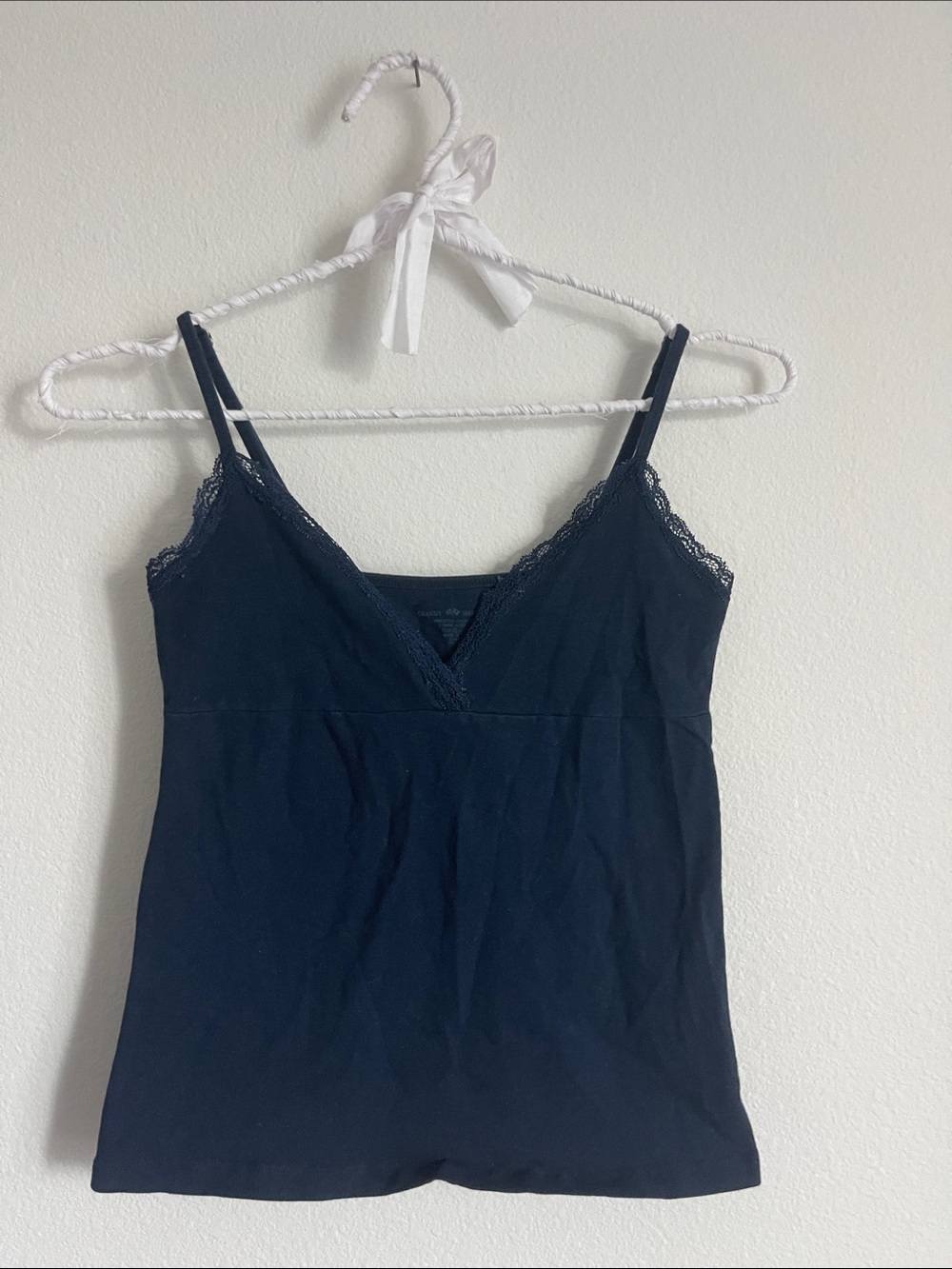 Brandy Melville Navy Lace-Trim Camisole